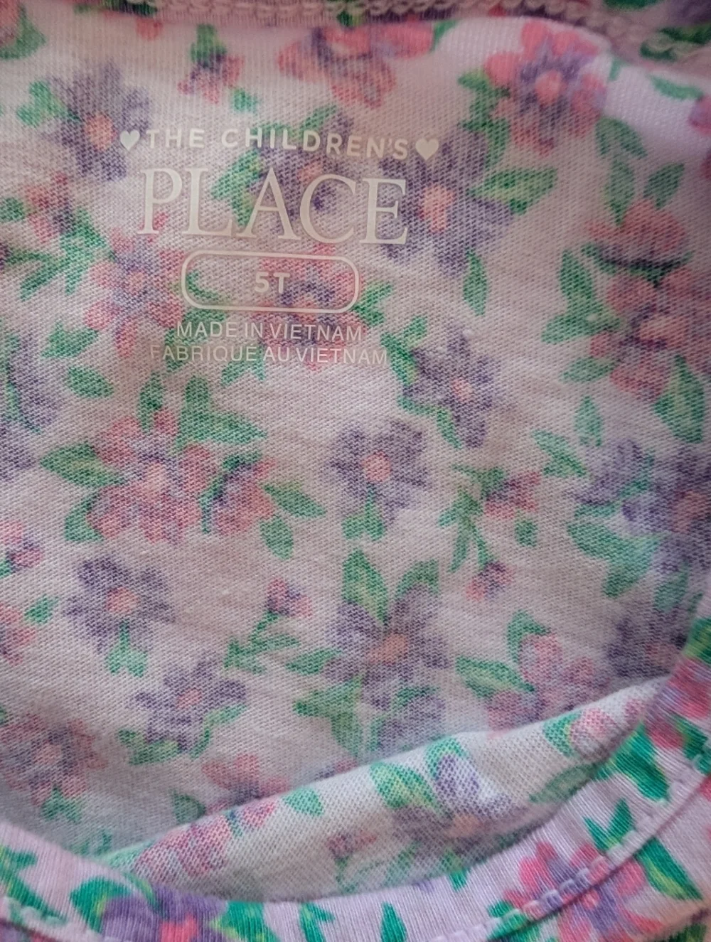 The Children's Place Girls' Pink Floral Knot-Front Dress Cotton Size 5T - Picture 9 of 9